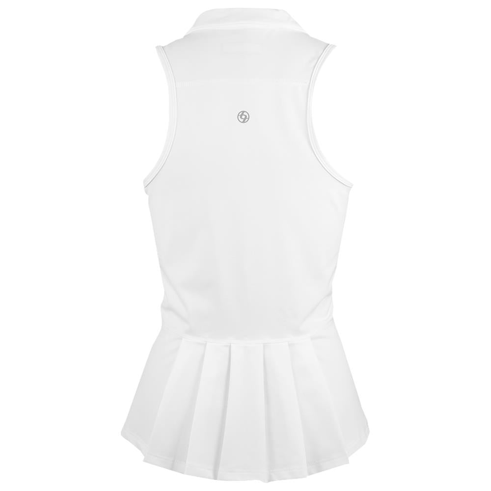 Lija Women's Engage Knit Pindot Polo - White
