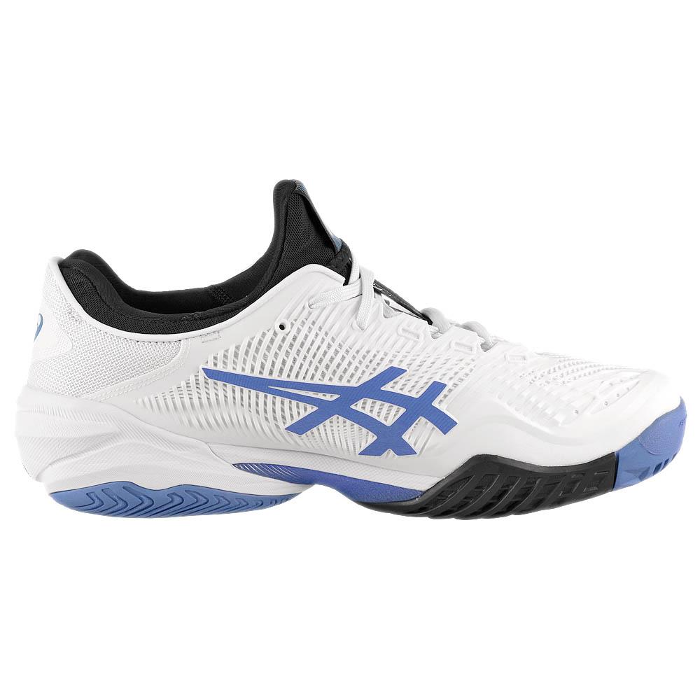 ASICS Men\'s Court FlyteFoam 3 Tennis Shoe, 8.5 US, White/Sapphire Asics Mens Court FF 3- White/Sapphire (1041A370-102) – The  main image 2