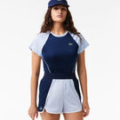 Lacoste Women's Ultra Dry Stretch Short - Light Blue/Navy
