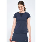 Lija Women's Deep V Tee - Dark Navy