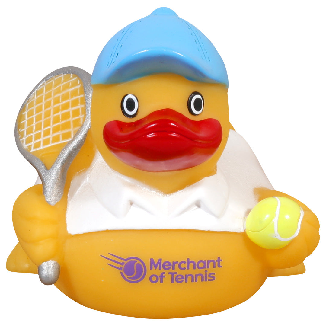 Merchant of Tennis Blue Hat Rubber Duck - Yellow