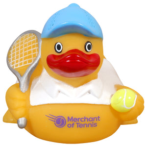 Merchant of Tennis Blue Hat Rubber Duck - Yellow