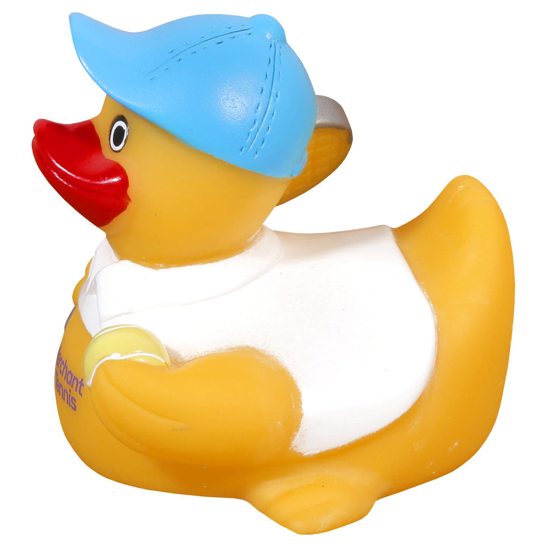 Merchant of Tennis Blue Hat Rubber Duck - Yellow