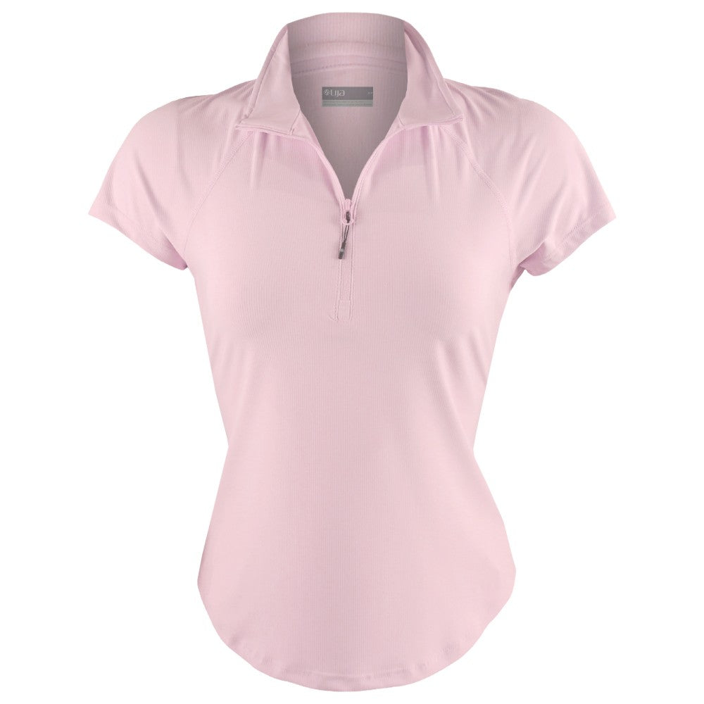 Lija Women's Don't Stop Me Now Sly Zip Mock Top - Blush