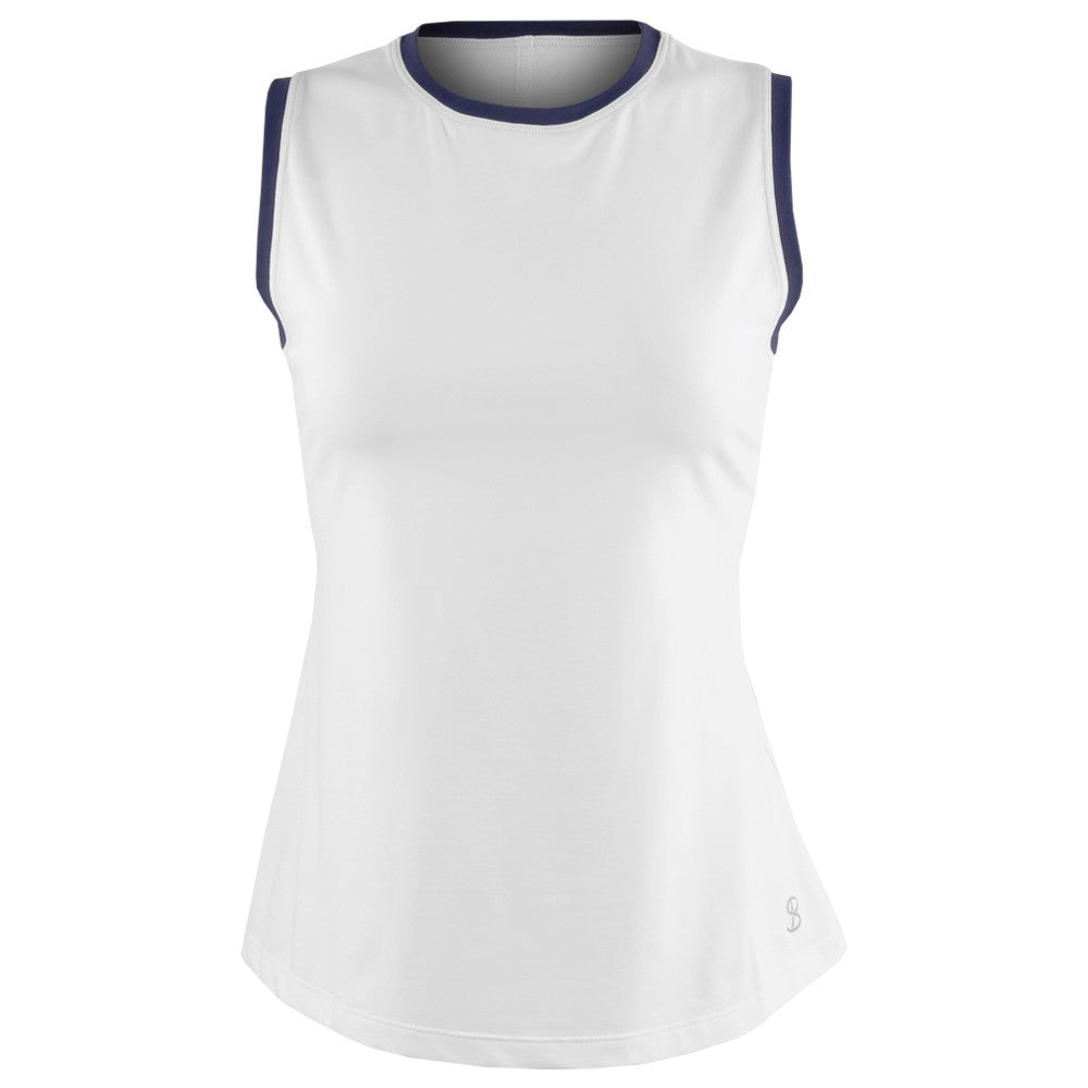 Sofibella Women's Indigo 25" High Low Tank - White/Navy