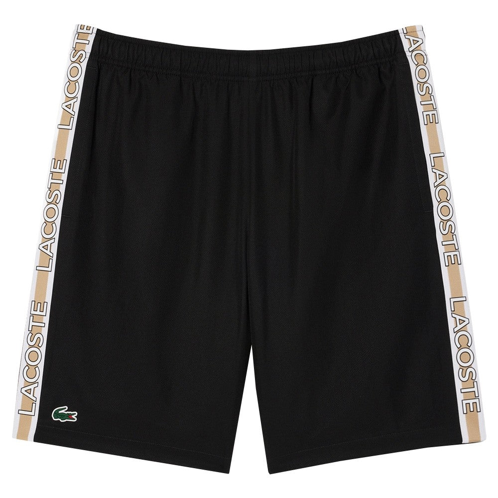 Lacoste Men's Stripe Logo Short - Black