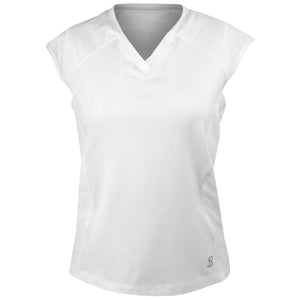 Sofibella Women's Bliss Tie-Back Short Sleeve - White