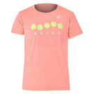 Asics Girls Graphic Tennis Shirt - Guava