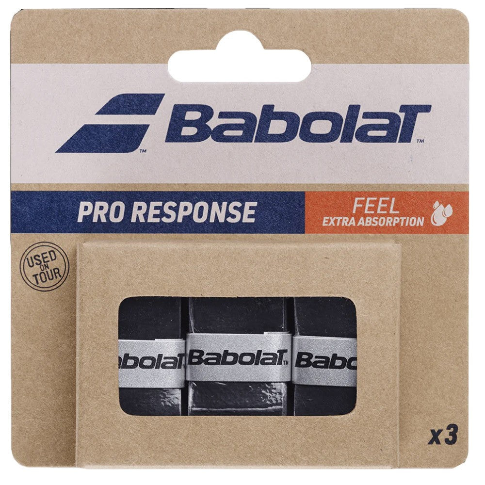 Babolat Pro Response Overgrip - 3 Pack - Black