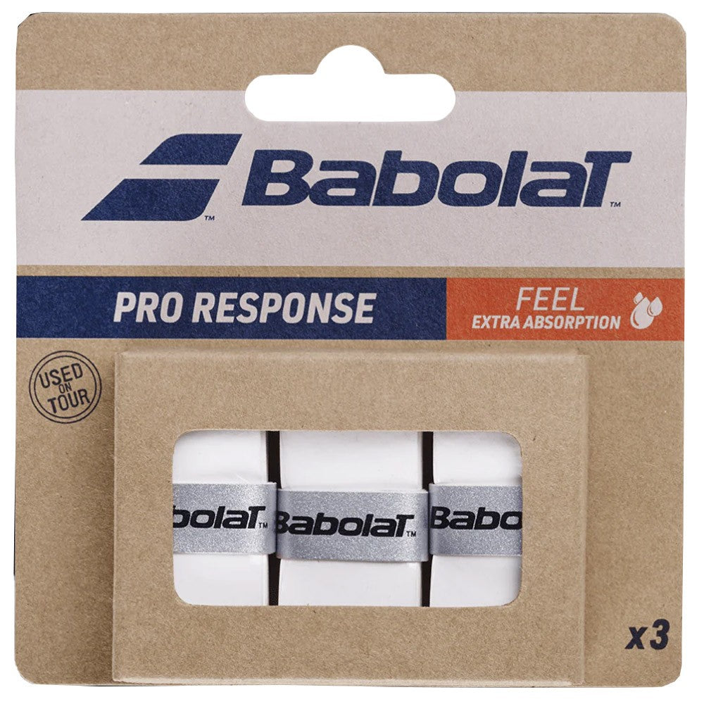 Babolat Pro Response Overgrip - 3 Pack - White