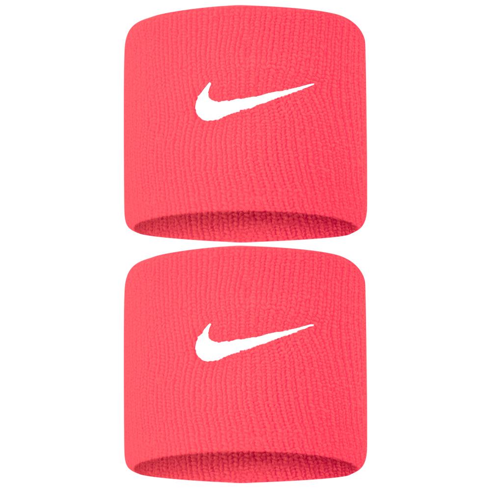 Nike Swoosh Premier DriFit Wristbands - Hot Punch/White