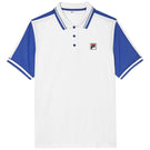 Fila Men's LA Finale Short Sleeve Polo - White/ Dazzling Blue