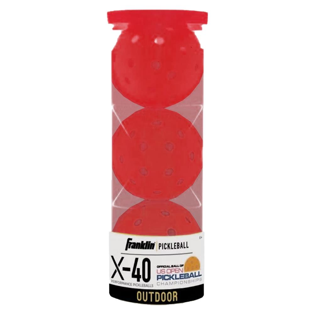 Franklin Pickleball X-40 Outdoor 3 Pack - Ember Red