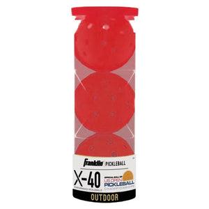 Franklin Pickleball X-40 Outdoor 3 Pack - Ember Red