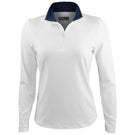 Lija Women's Shine Brighter Angle Longsleeve Top - White/Navy