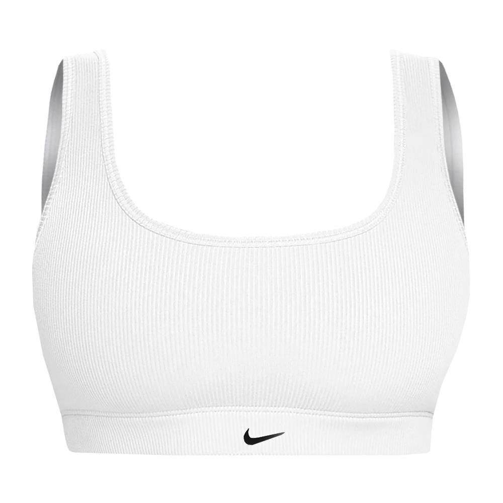 Nike Women's Alate All U Ribbed Sports Bra - White Small / White