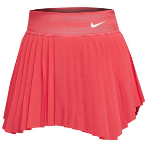 Nike Women's Slam Pleated Skirt - Ember Glow/White