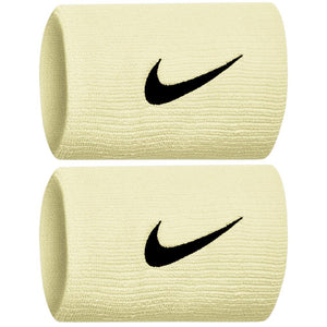 Nike Premier Doublewide Wristbands 2 Pack - Coconut Milk/Black
