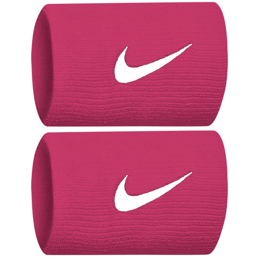 Nike Premier Doublewide Wristbands 2 Pack - Fireberry/White