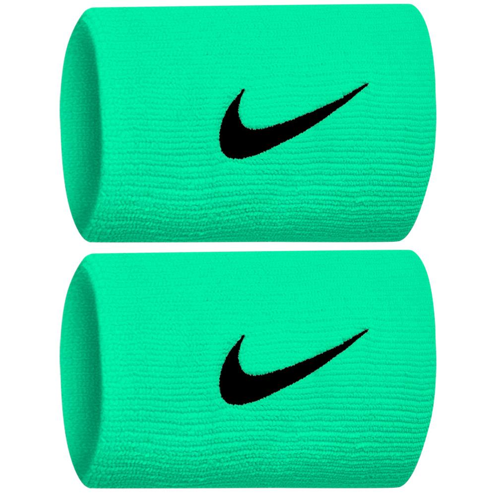 Nike Premier Doublewide Wristbands 2 Pack - Green Glow/Black