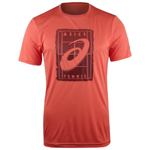 Asics Men's Court Graphic Tee - Red Snapper