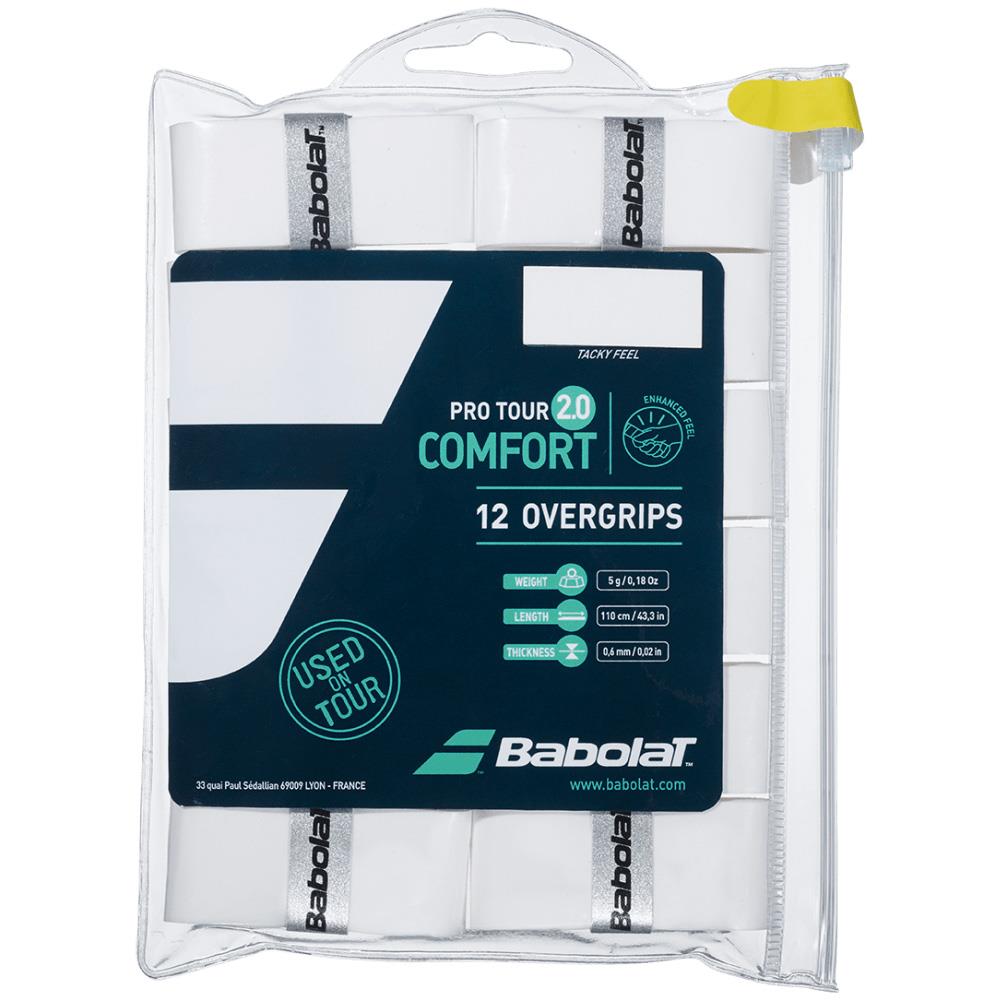Babolat Pro Tour 2.0 Overgrip - 12 Pack - White