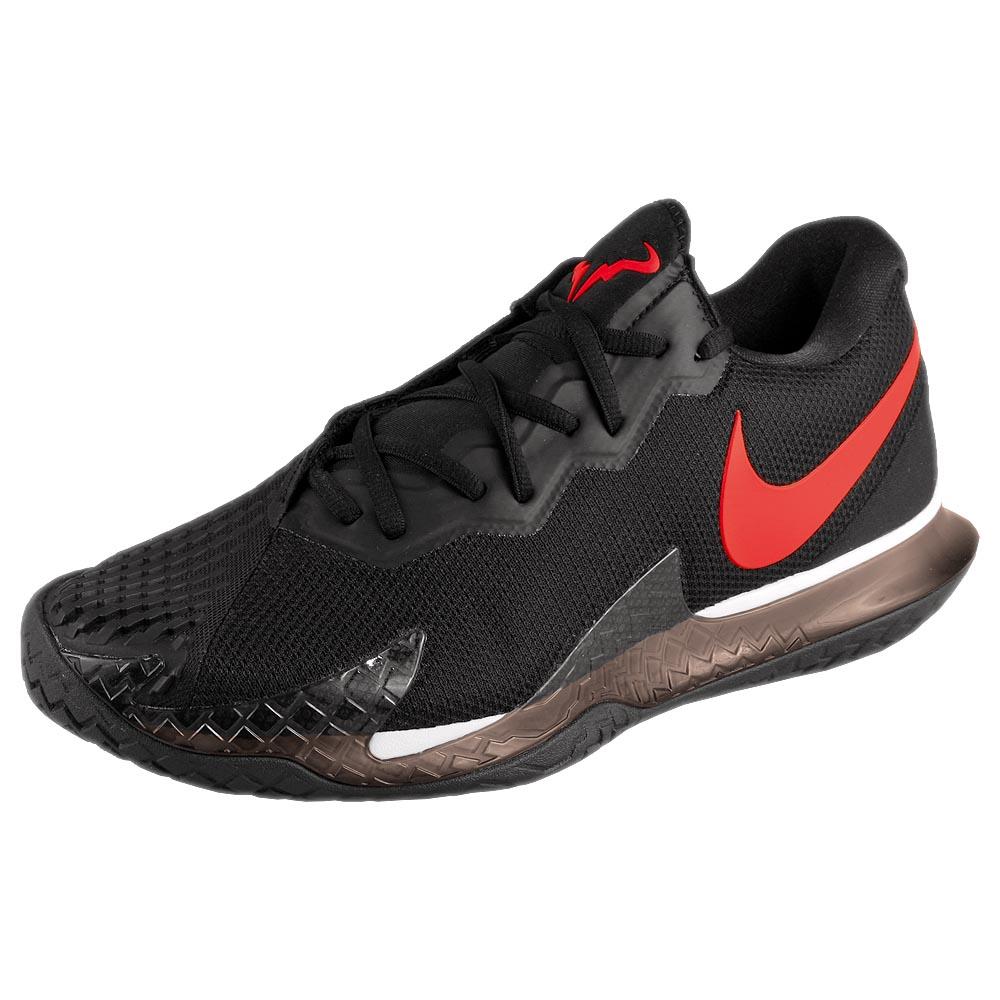 Nike Men's Air Zoom Vapor Cage 4 - Rafa - Black/Siren Red