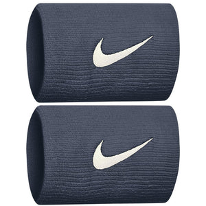 Nike Premier Doublewide Wristbands 2 Pack - Thunder Blue/White