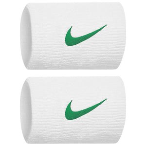 Nike Premier Doublewide Wristbands 2 Pack - White/Malachite