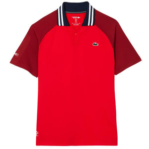 Lacoste Men's Medvedev X Ultra-Dry Tennis Polo - Red/Bordeaux