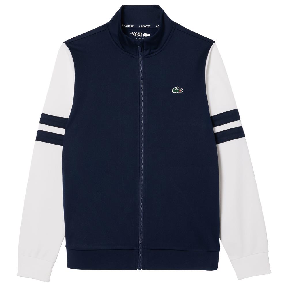 Lacoste Men's Striped Tennis Jacket Navy Blue/White – Merchant