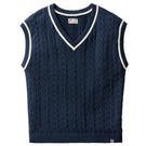 Fila Men's Baseline Cable Knit Vest - Fila Navy