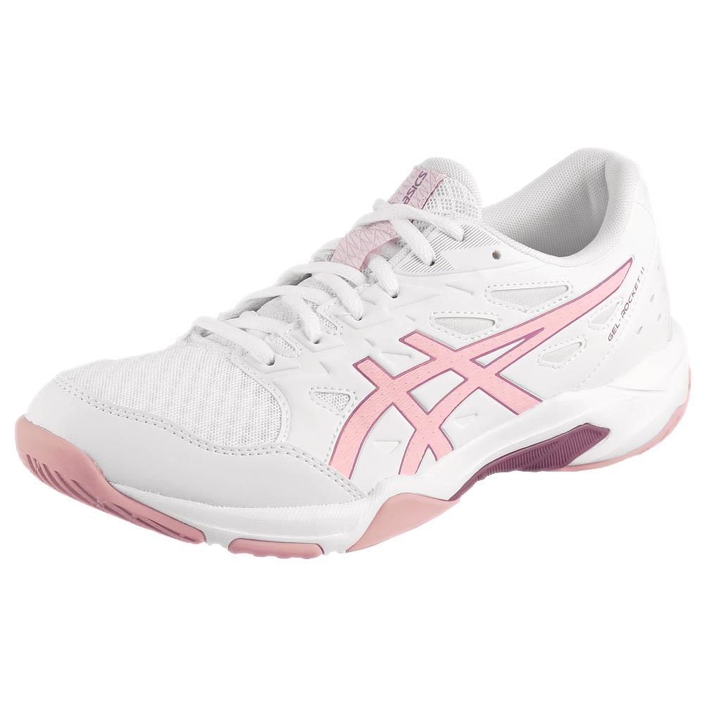 Asics Women's Gel-Rocket 11 White/Watershed Rose – Merchant of