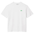 Lacoste Women's Crocodile Print Jersey Tee - White