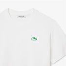Lacoste Women's Crocodile Print Jersey Tee - White