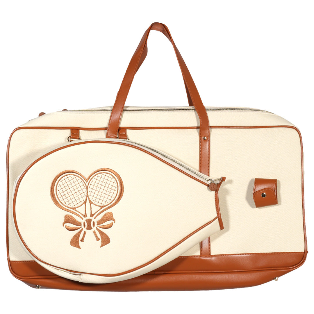 Insolette Victoria Duffle Bag - Cream/Brown