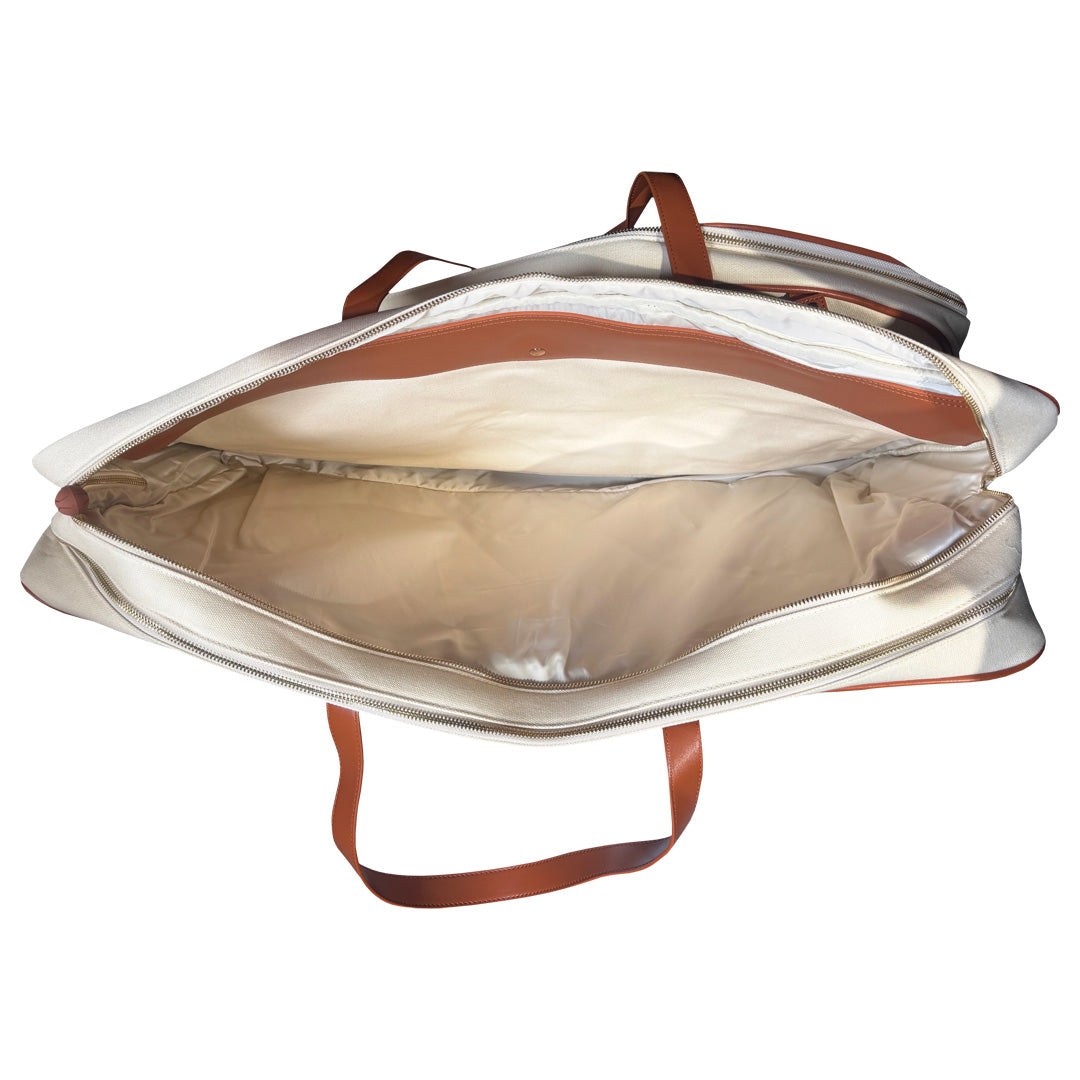 Insolette Victoria Duffle Bag - Cream/Brown