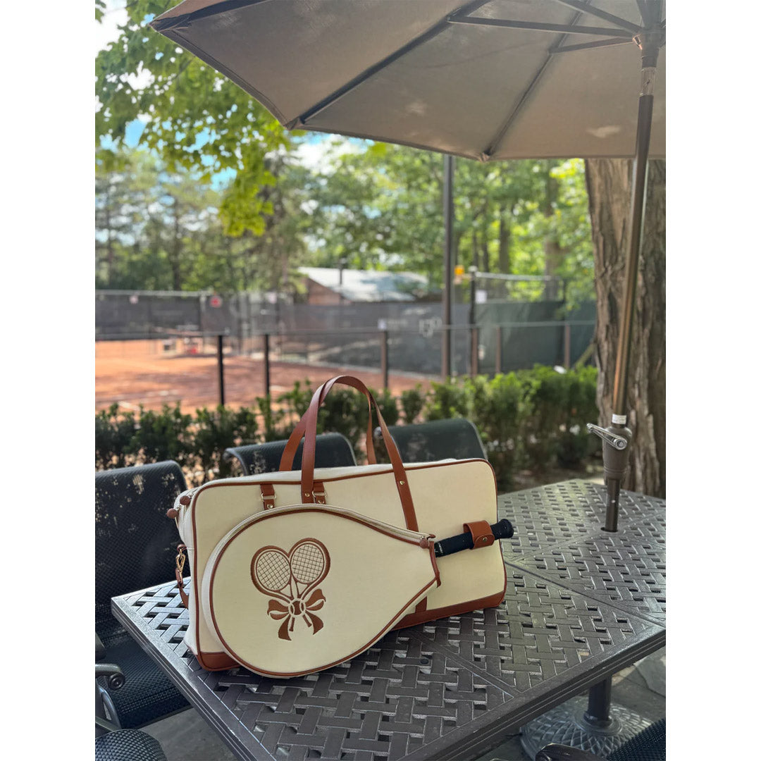 Insolette Victoria Duffle Bag - Cream/Brown