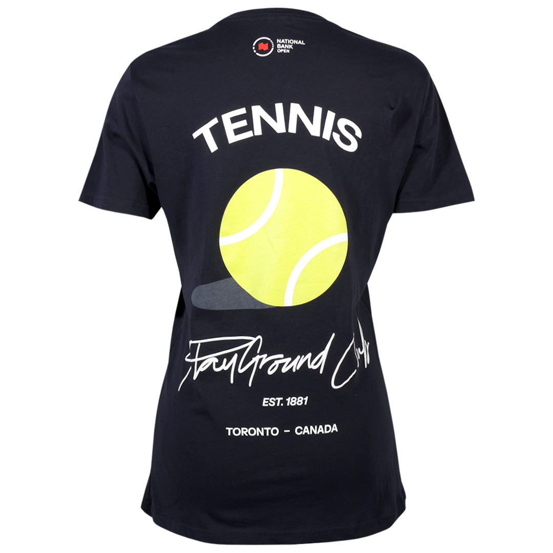 NBO Toronto Women's Playground Club Crossed Racquet Tee - Navy