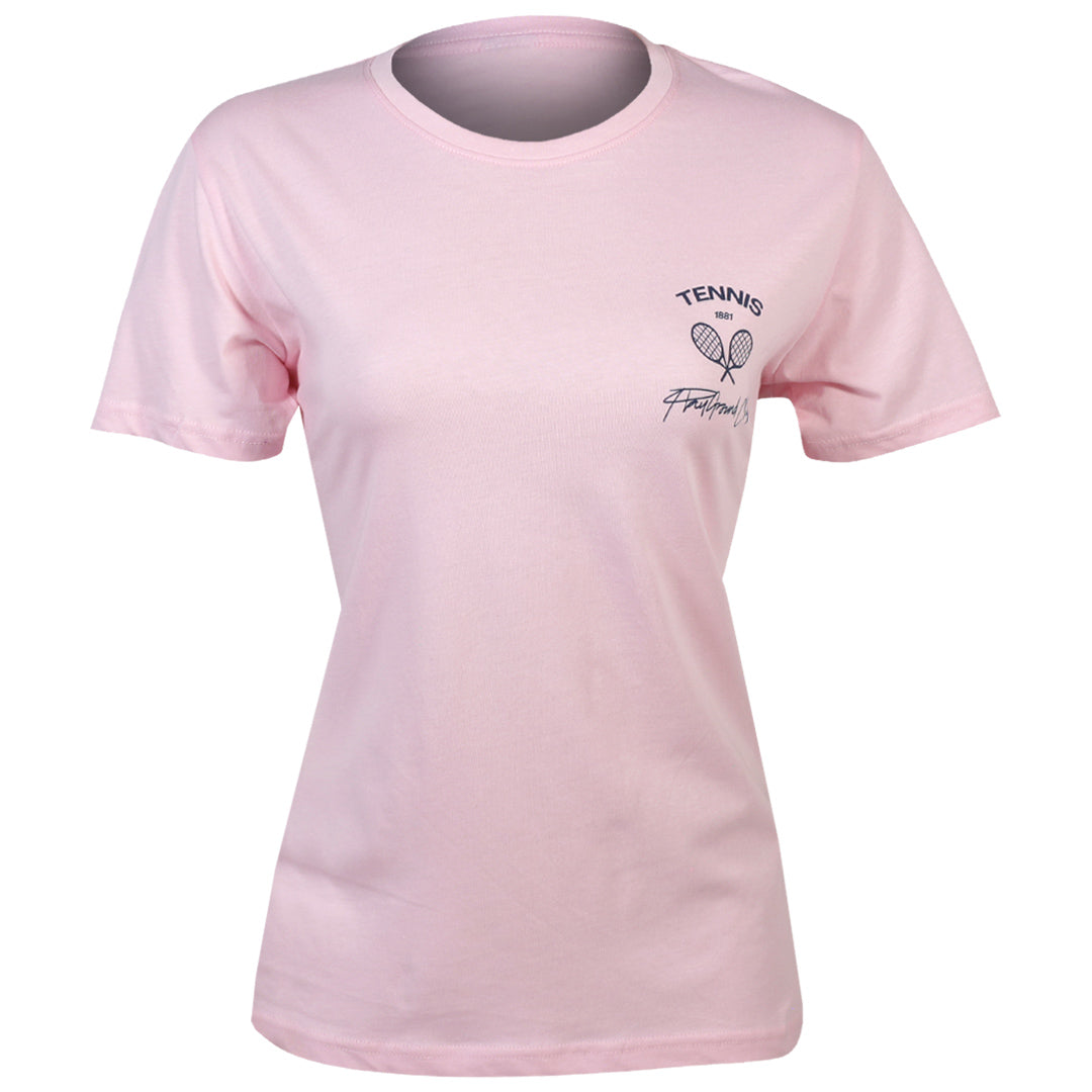 NBO Toronto Women's Playground Club Crossed Racquet Tee - Pink