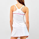 Lija Women's Spring Blossoms Upside Tank - White/White Blossom