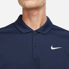 Nike Men's DriFit Solid Polo - Obsidian/White