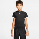 Nike Boys Nikecourt Dry Fit Short Sleeve - Black