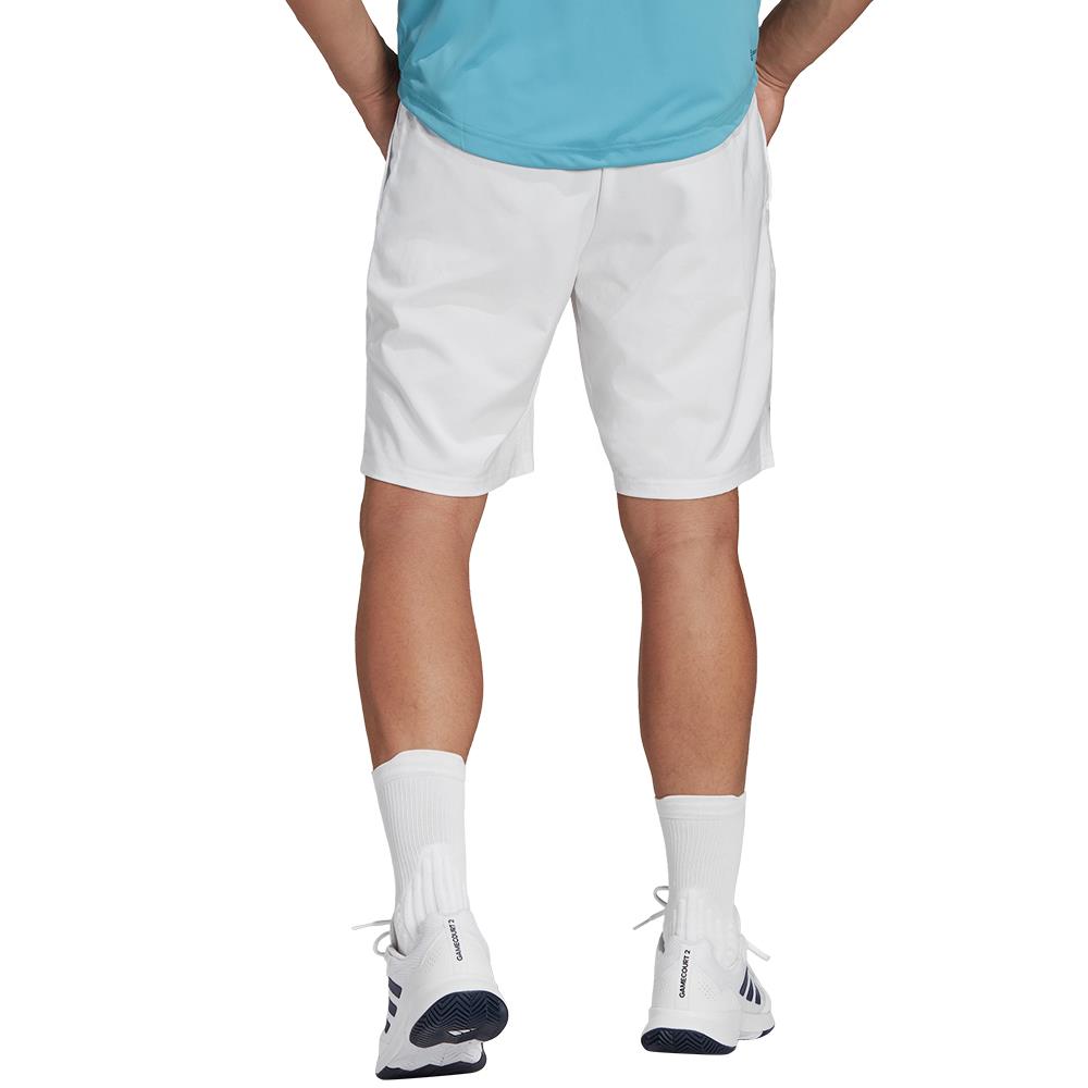 adidas Men's Club 3 Stripe 7" Short - White
