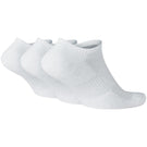 Nike Unisex Everyday + Cushion NoShow Socks 3 Pack - White
