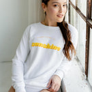 Happiness is... Women's Sunshine Sweatshirt - White/Yellow