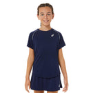 Asics Girls Tennis Short Sleeve - Peacoat
