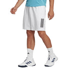 adidas Men's Club 3 Stripe 7" Short - White