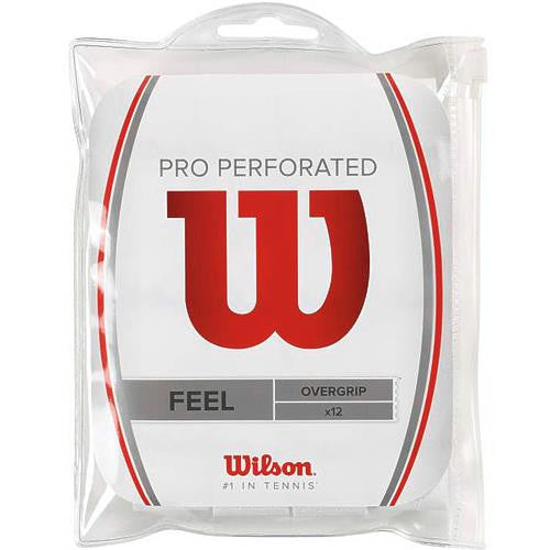 Wilson Pro Overgrip Perforated White 12 Pack