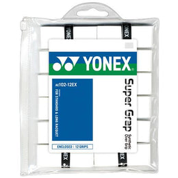 Yonex Super Grap Wet Overgrip - 12 Pack - White
